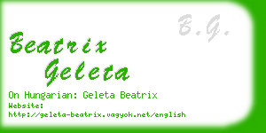 beatrix geleta business card